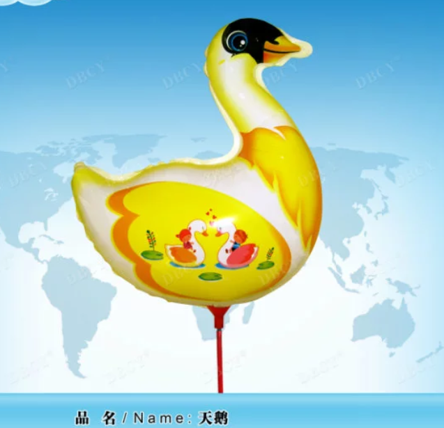 Factory wholesale of medium support rod balloons, animated cartoon children's toys, aluminum film balloons