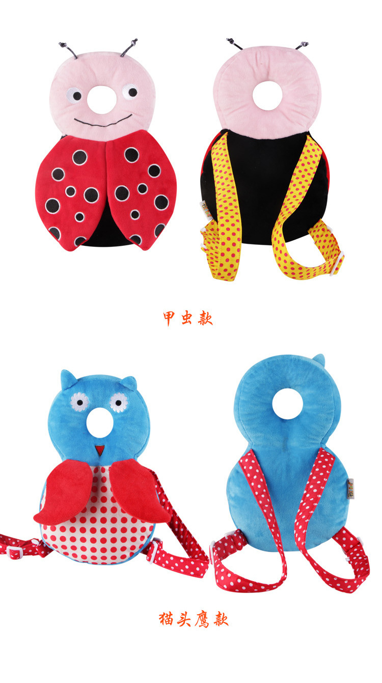 Protector de cabeza para bebé protector de cabeza para espalda animal búho abeja ladybug almohada anti-caídas varios dibujos animados opcional Application Scenario