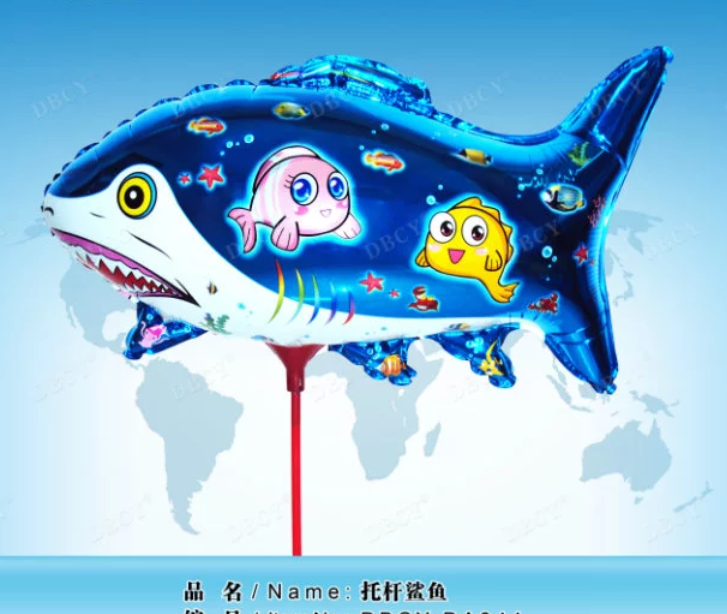 Factory wholesale of medium support rod balloons, animated cartoon children's toys, aluminum film balloons Specification image