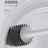 Toilet brush, no dead corners, silicone toilet brush, long-handled soft bristles, wall-mounted, non-perforating household bathroom cleaning brush Application Scenario