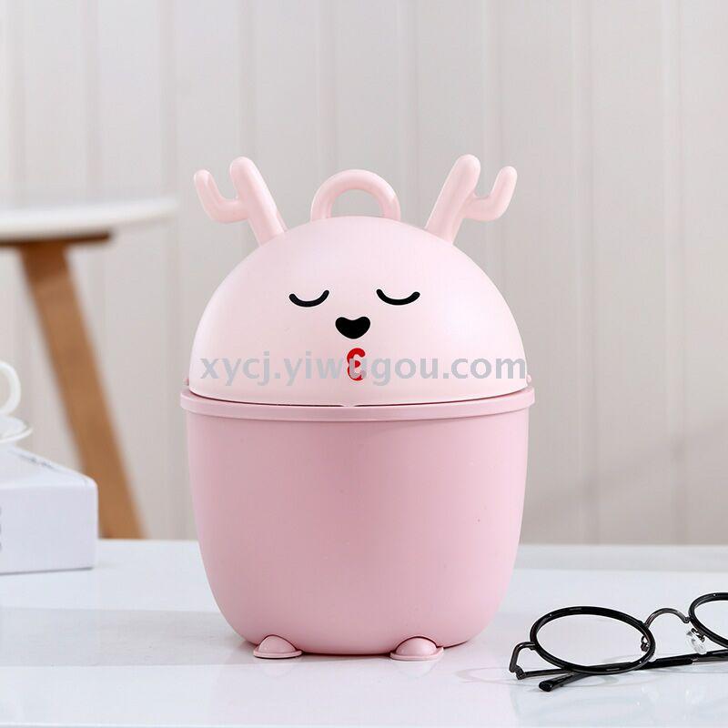 Creative cartoon deer mini trash can