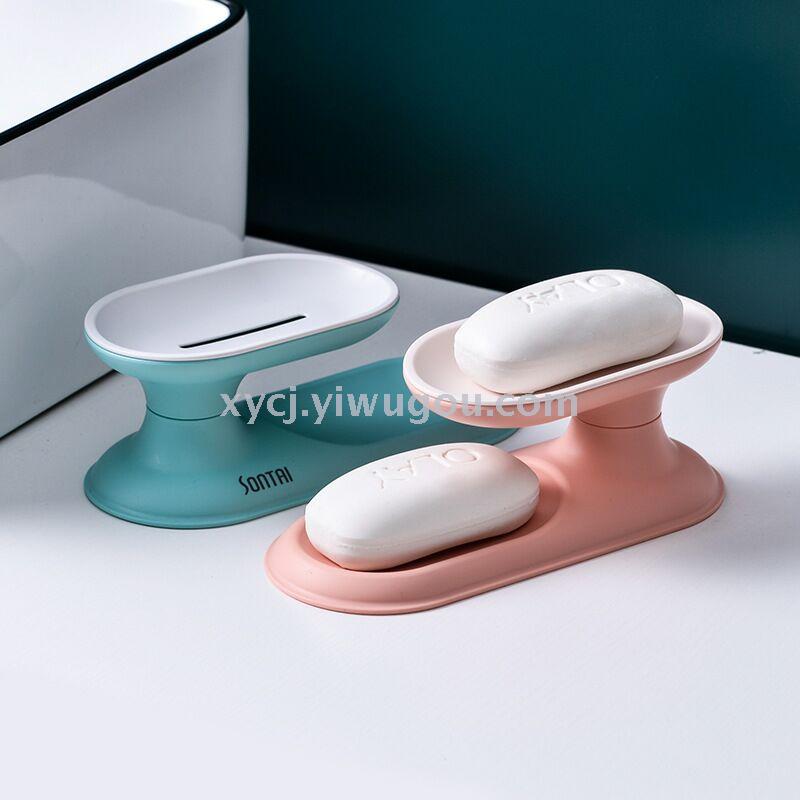 Simple and convenient 360° rotating double-layer draining soap box Specification image