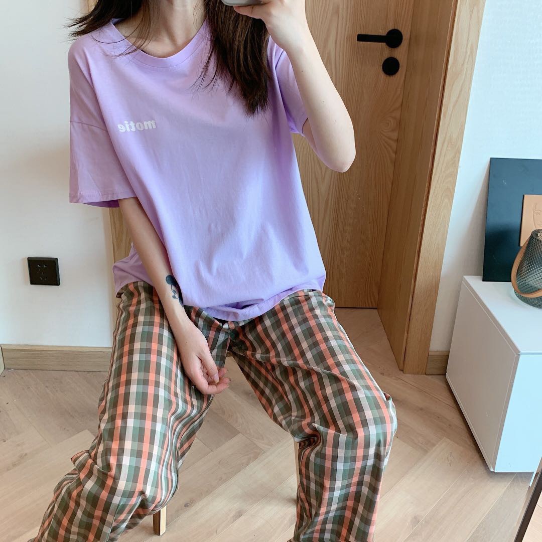 Gege Set Japanese-style Home Wear 2.0 Upgraded Version, Japanese-style color contrast simple, genuine product hair distribution wechat business Specification image
