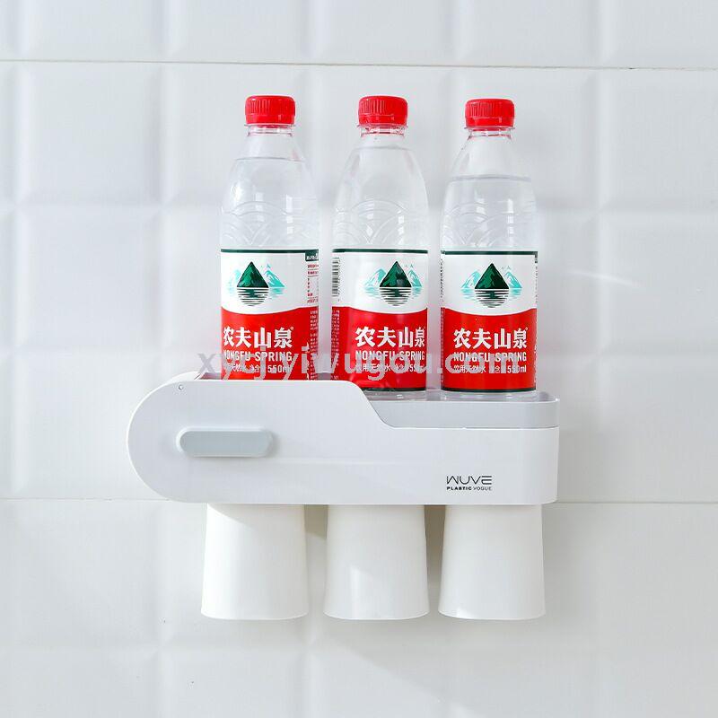 Wall-mounted dust-proof and water-draining toothbrush, bathroom toiletries and makeup supplies storage Specification image