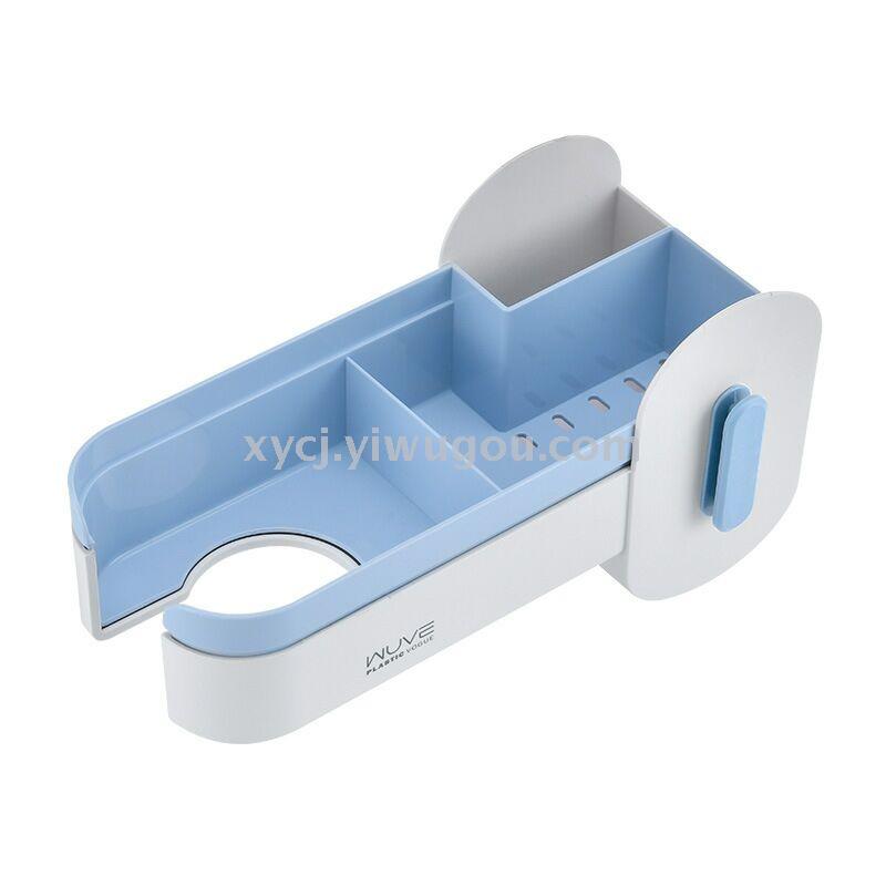 Wall-mounted hair dryer rack without drilling or leaving any marks Application Scenario