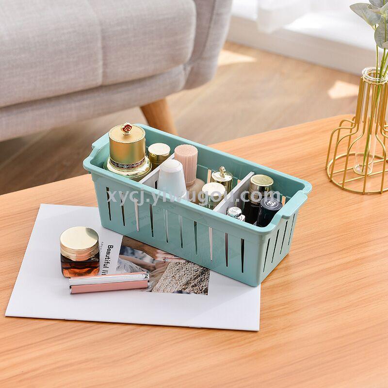European-style simple hollowed-out compartments storage basket cosmetic supplies organizing box details Picture