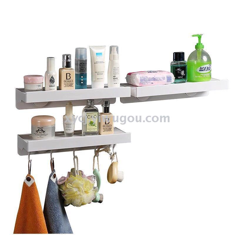 Creative bathroom suction cup storage rack and kitchen wall-mounted storage rack Application Scenario
