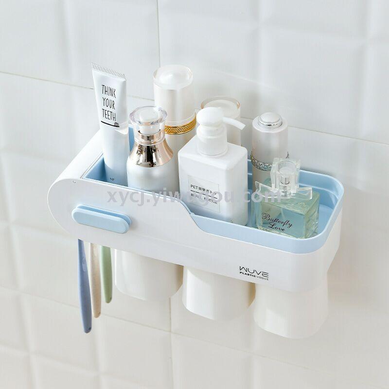 Wall-mounted dust-proof and water-draining toothbrush, bathroom toiletries and makeup supplies storage details Picture