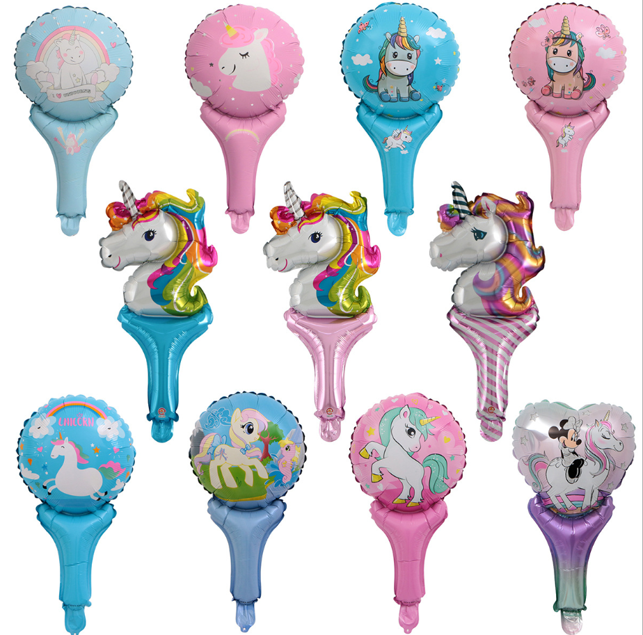 儿童手持棒玩具气球 卡通魔法棒打击棒 充气手棒拍拍棒铝膜气球