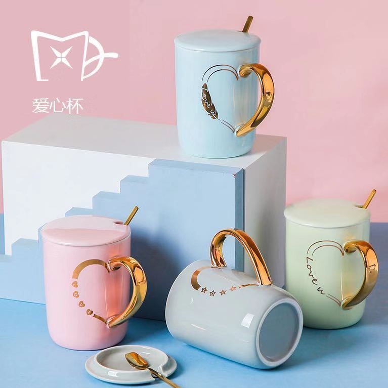 New fashion and creative love couple mugs coffee mugs ceramic cups drinking cups for male and female students