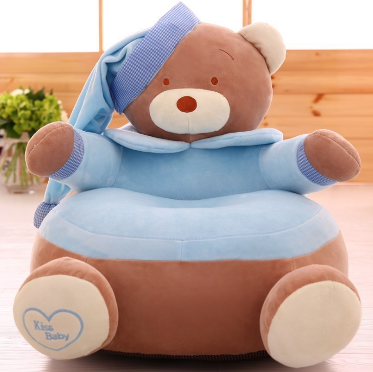 Children's sofa seats, baby and adult lazy stools, bear plush toys, detachable and washable cartoon chairs for toddlers details Picture