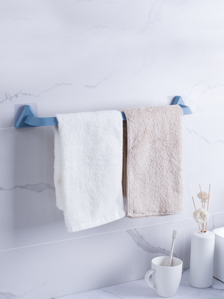 Creative towel rack, wall-mounted bathroom slippers rack, non-drilling towel rack, multi-functional kitchen pot lid rack details Picture