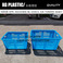 塑料筐置物筐周转筐长方形镂空蓝色快递服装杂物运输筐加厚收纳筐图