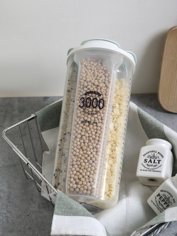 Dried fruit boxes, plastic compartment-sealed cans, food cans, kitchen moisture-proof storage cans for grains and cereals details Picture