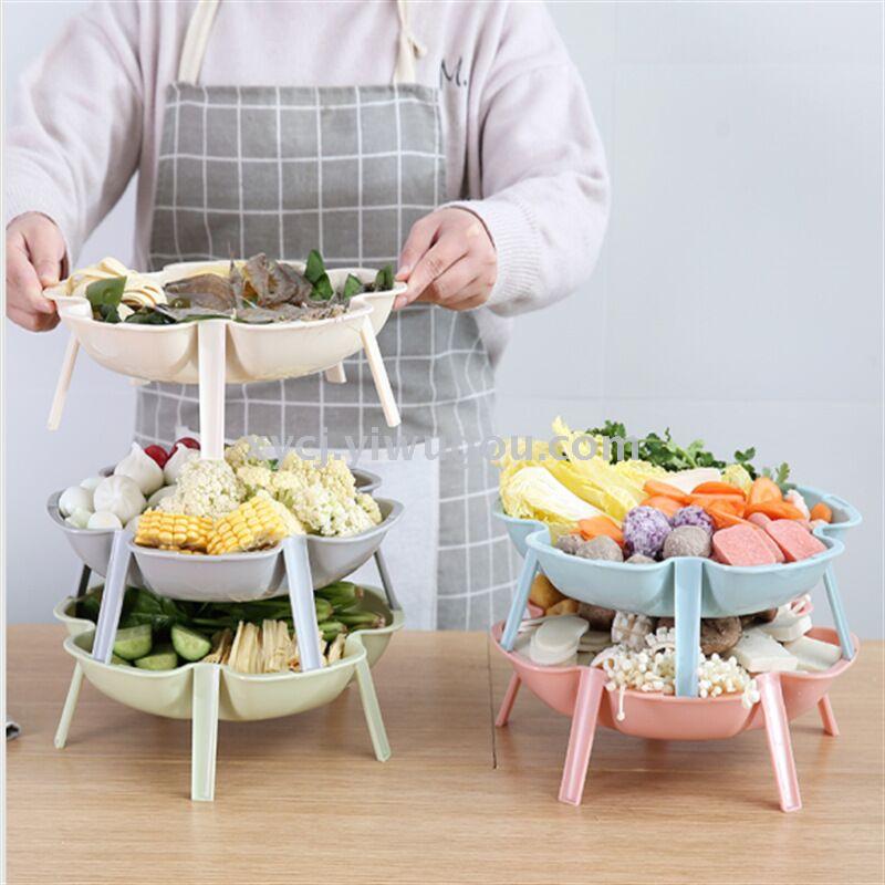 Multicapa superponible food storage rack compota