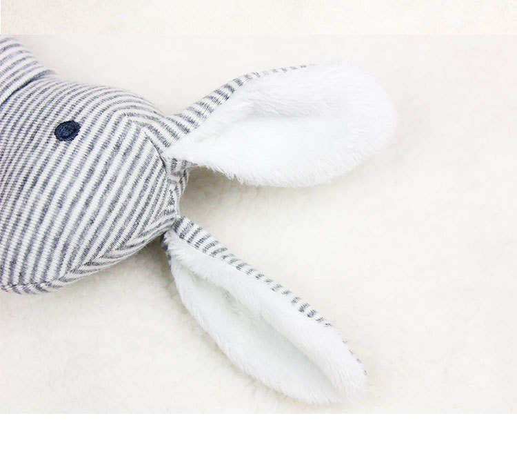 Baby cloth rattle, 0-1 year old, rabbit rattle, hand-cranked BB stick, paper baby plush hand-held soothing toy details Picture