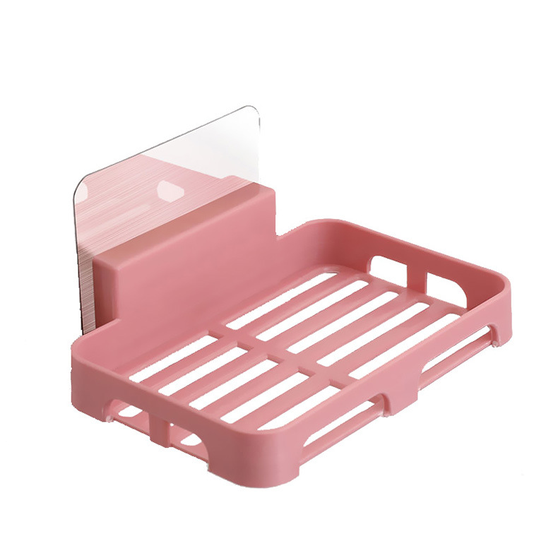Creative double-layer soap box, wall-mounted, no-drilling, traceless, bathroom household soap box, draining soap box, soap stand Item Picture