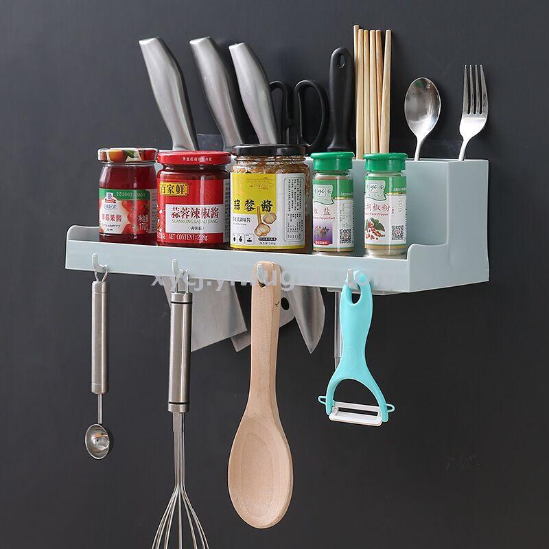A multi-functional wall-mounted knife and tableware storage rack without the need for drilling
