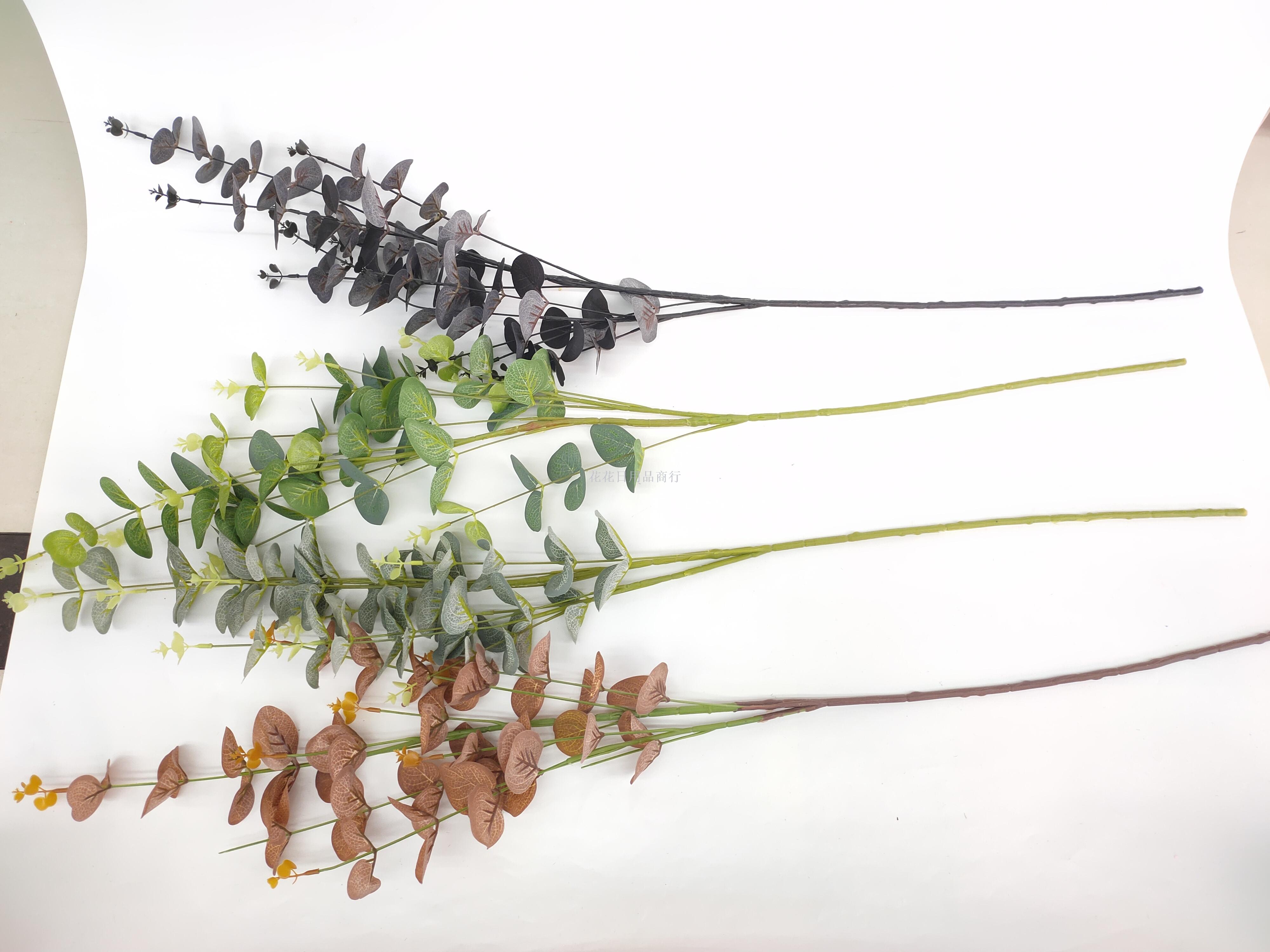 New simulation plant soft plastic eucalyptus money leaf wedding home decoration simulation flower plant bonsai