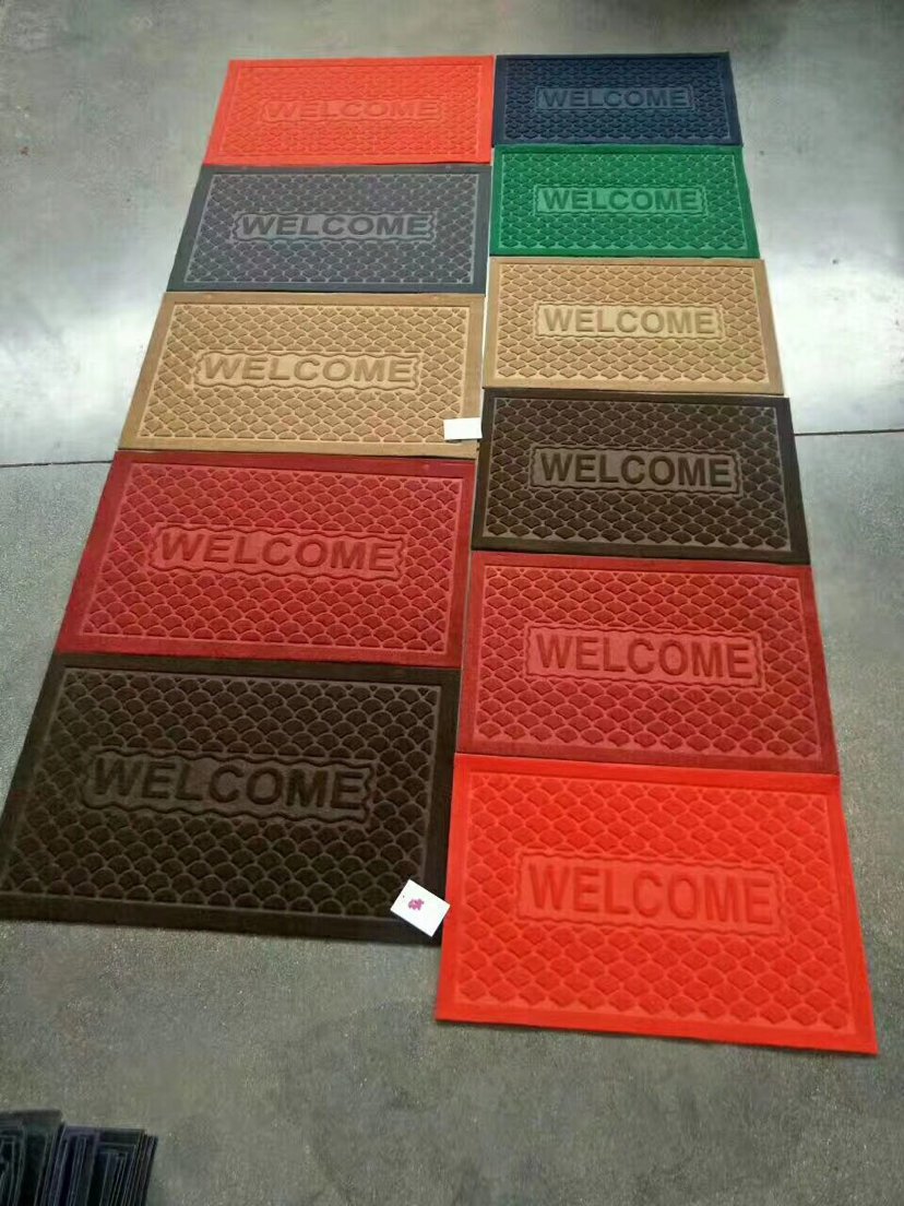 压花门垫英文外贸垫子58×38Bienvenido，welcome
