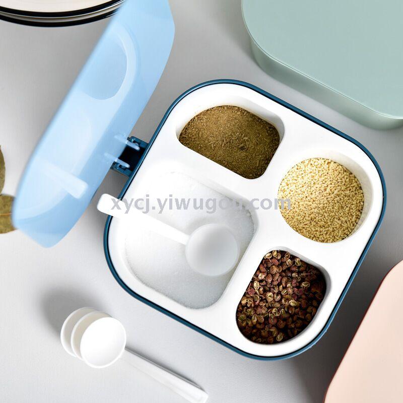 Multi-functional four-compartment integrated seasoning box