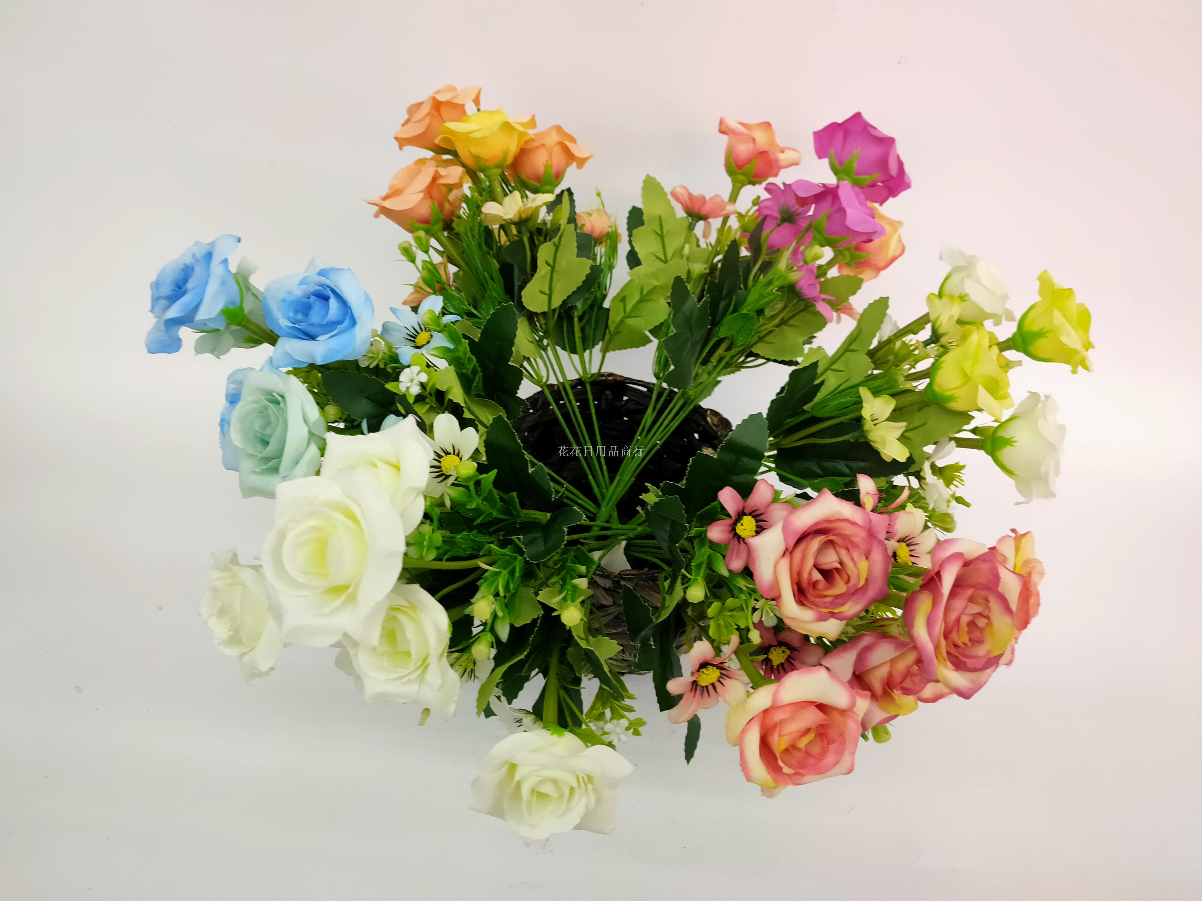 Single European rose fake wedding bride holding artificial flowers for home decoration