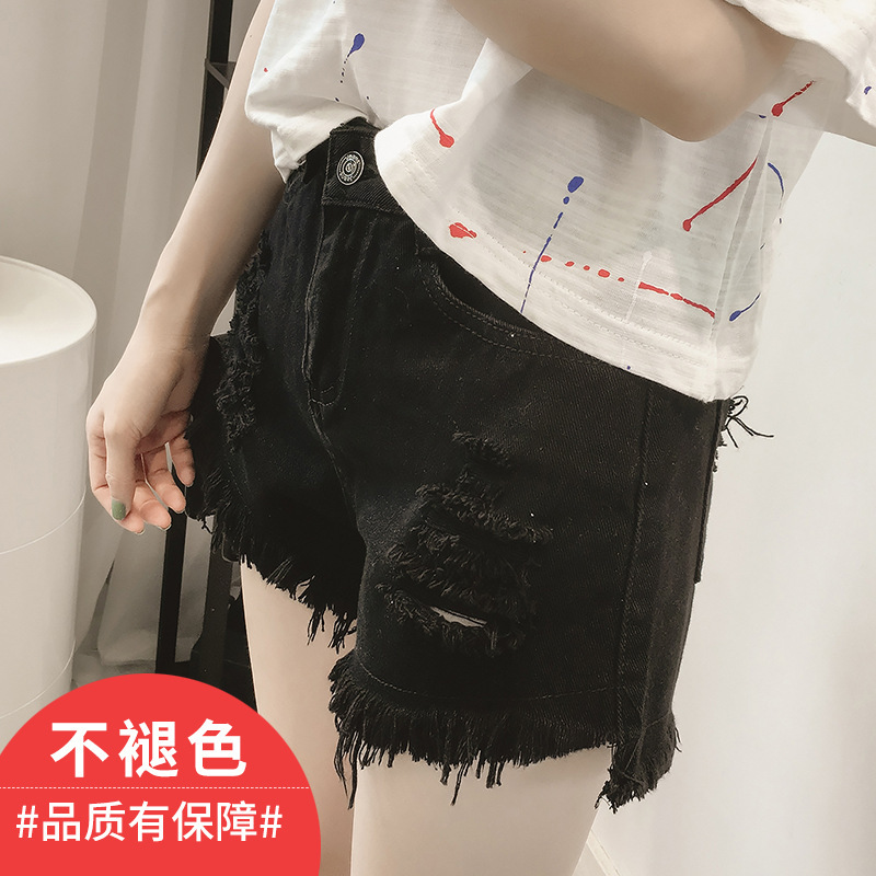 Wholesale 2020 Korean version ripped high-waisted denim shorts for women's summer loose wide-leg plus-size hot pants Application Scenario