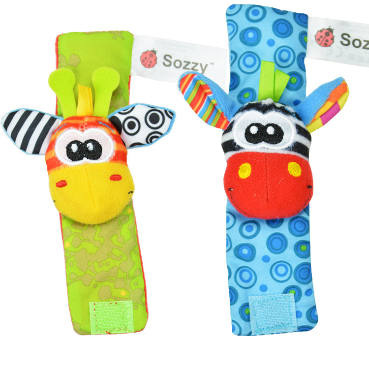 New innovative 0-1-year-old baby animal socks with a rattle to attract attention, a toy for newborns Item Picture