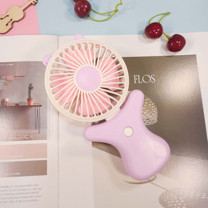 New portable handheld mini electric fan, USB folding charging fan, summer cartoon usb fan details Picture