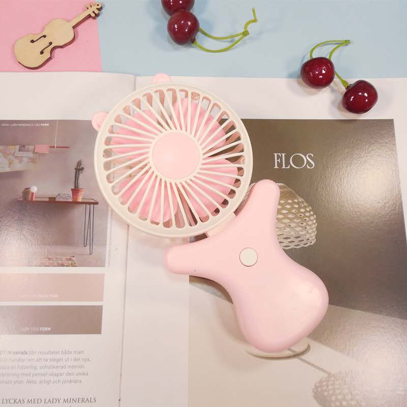 New portable handheld mini electric fan, USB folding charging fan, summer cartoon usb fan Item Picture