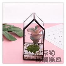European wind lamp glass cover geometric transparent glass flower room affordable durable hanging micro landscape artistic glass vase
