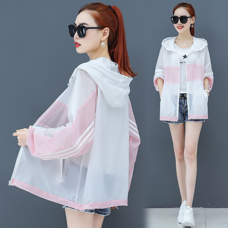 Sun-protective clothing for girls, sun-protective clothing, light jackets, sun-protective shirts, UV protection, new summer styles, hooded, versatile and stylish