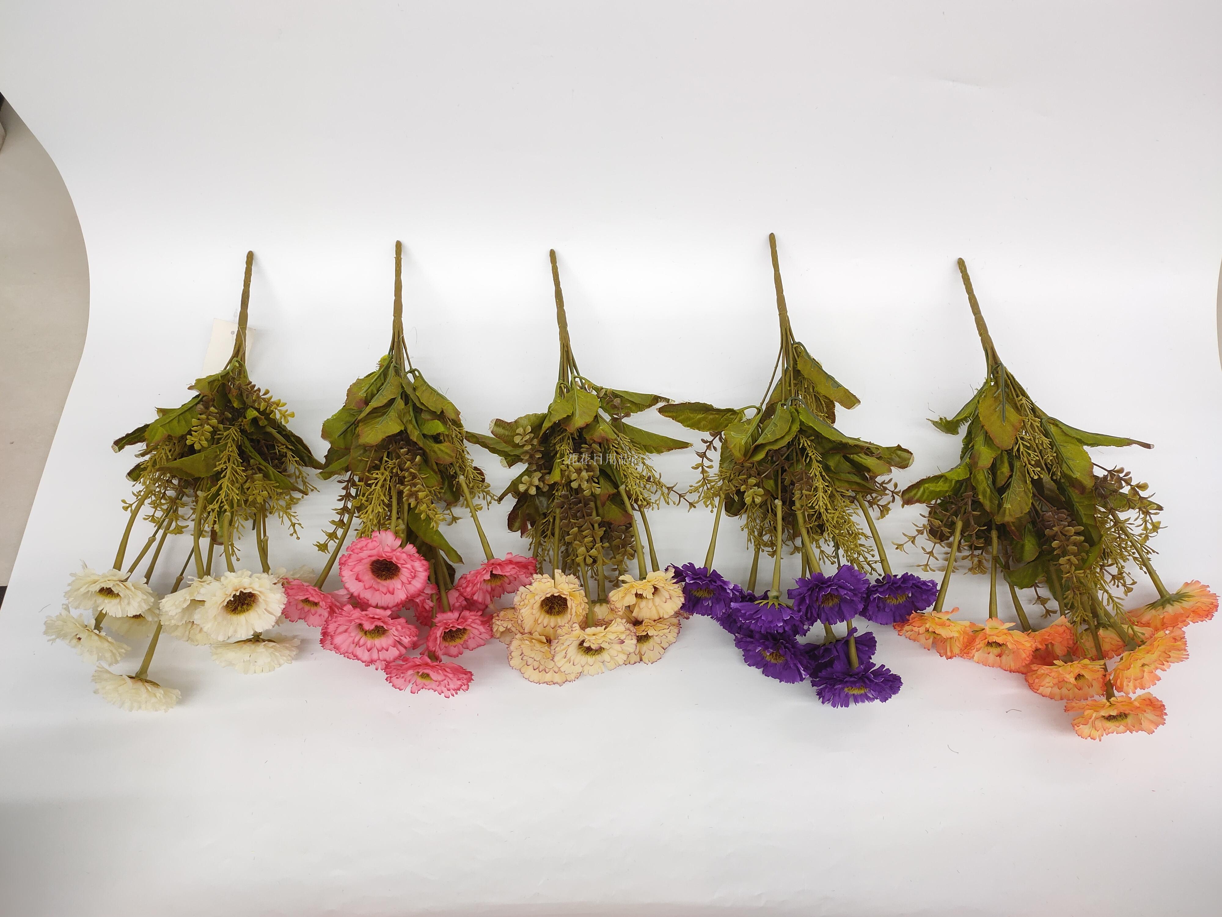 The new 10-head single autumn four-layer clove imitation flowers bonsai flower arrangement accessories fake flowers