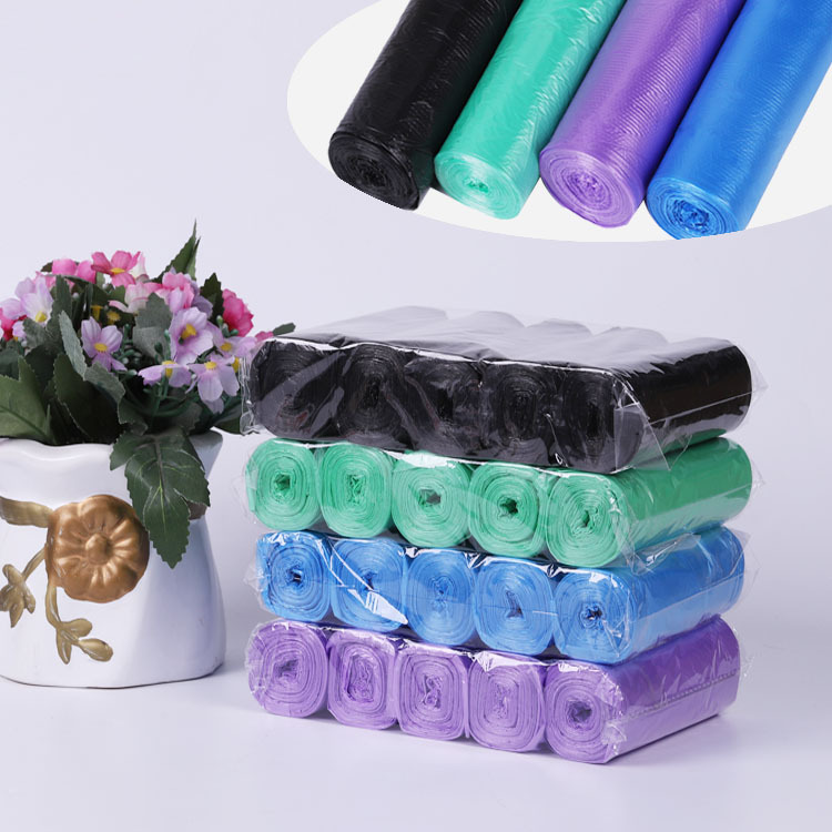Wholesale of disposable garbage bags, black medium and large-sized flat-mouthed household plastic garbage bags. Factory in stock, one-piece consignment details Picture
