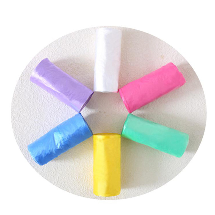 Thickened garbage bags, large packaging, kitchen and household disposable garbage bags, 6 rolls, broken and colored, factory direct sales Application Scenario