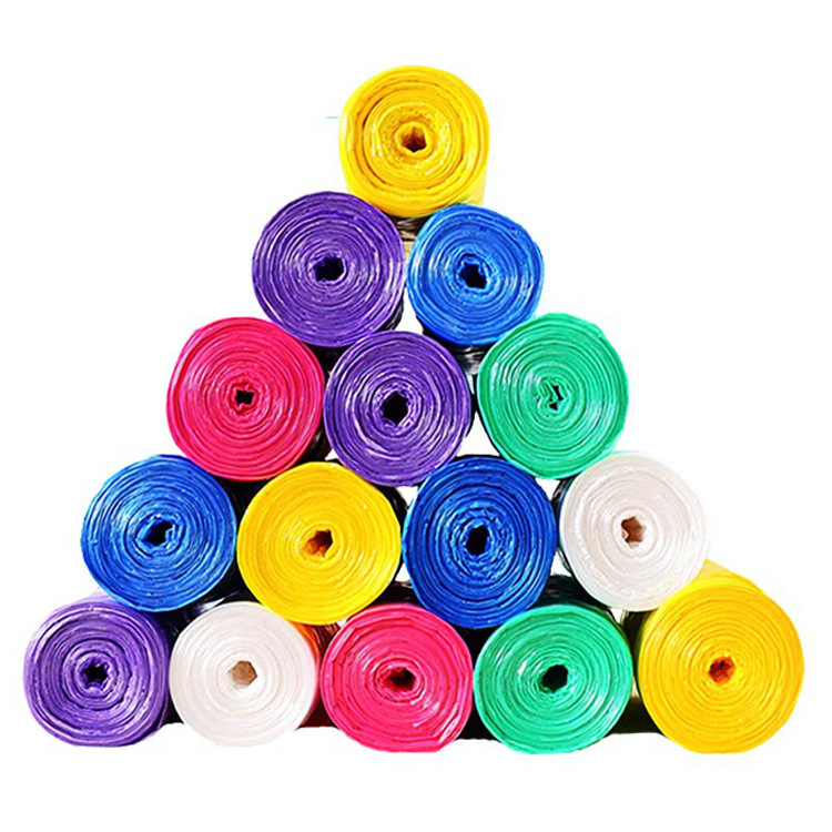 Thickened garbage bags, large packaging, kitchen and household disposable garbage bags, 6 rolls, broken and colored, factory direct sales Item Picture