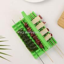 Multifunctional skewer piercing barbecue meat piercing device