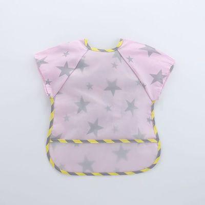 New summer collection of anti-dirt, thin, sleeveless baby bibs, food pockets, saliva pockets and drawing clothes for babies Specification image