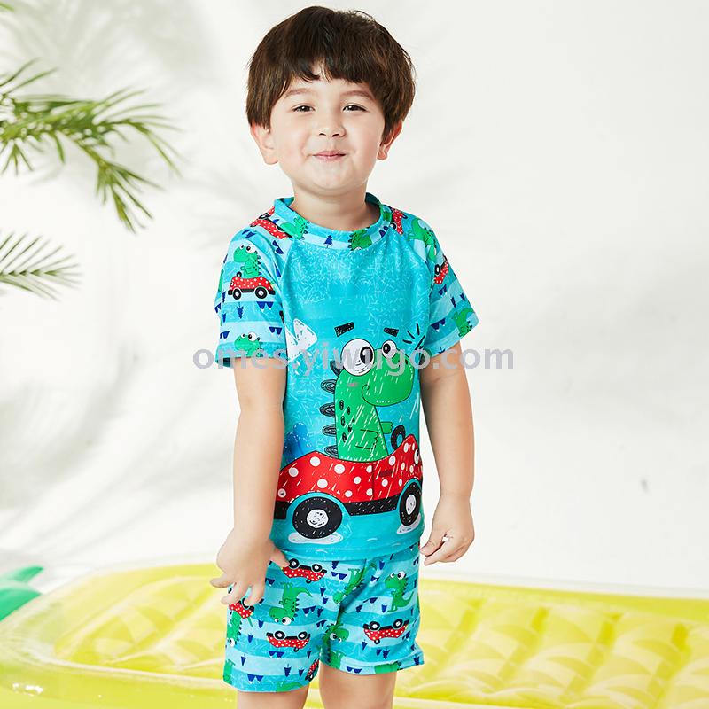 Children's swimsuit Boy quick-dry sun protection little kid big kid split swimsuit Shark boy baby swimsuit