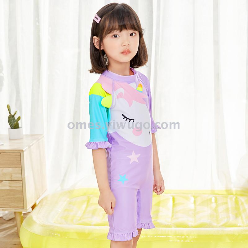 Children's swimsuit Girls one-piece swimsuit small and medium girls cute Bao Bao hot spring swimsuit