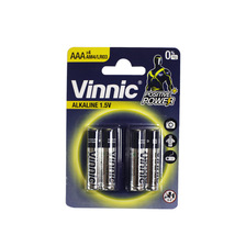 松柏vinnic银战士7号/AAA无汞环保高容量铁壳碱性儿童玩具用电池