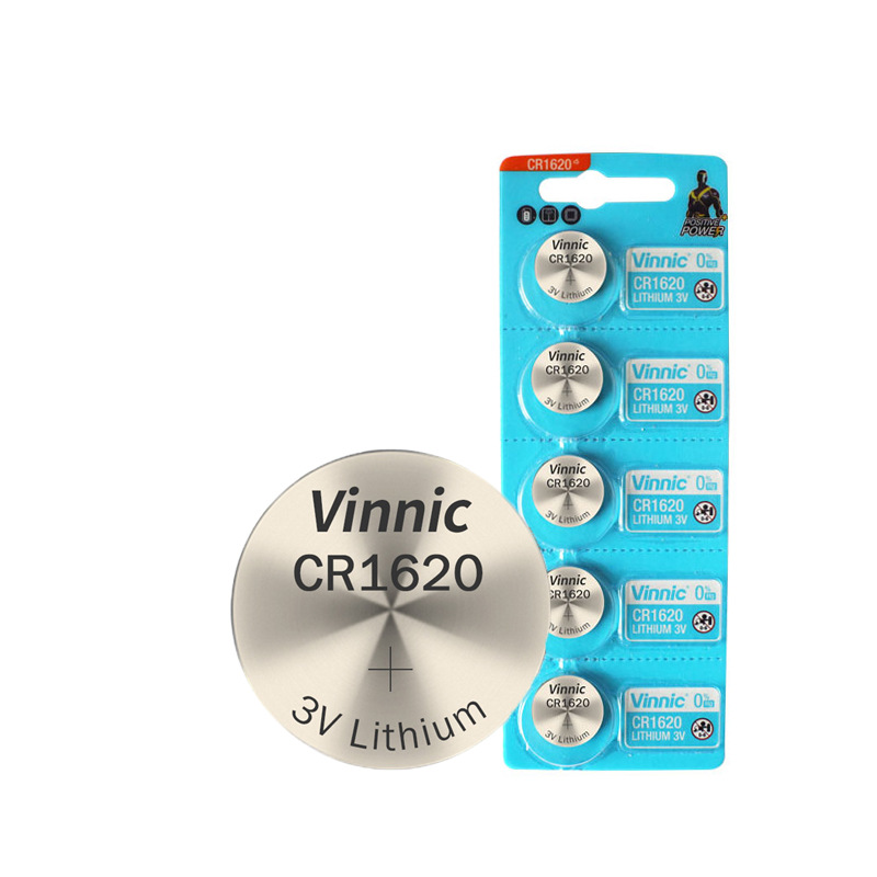 vinnic纽扣电池CR1620锂电子3V比亚迪凯美瑞丰田汽车钥匙遥控通用