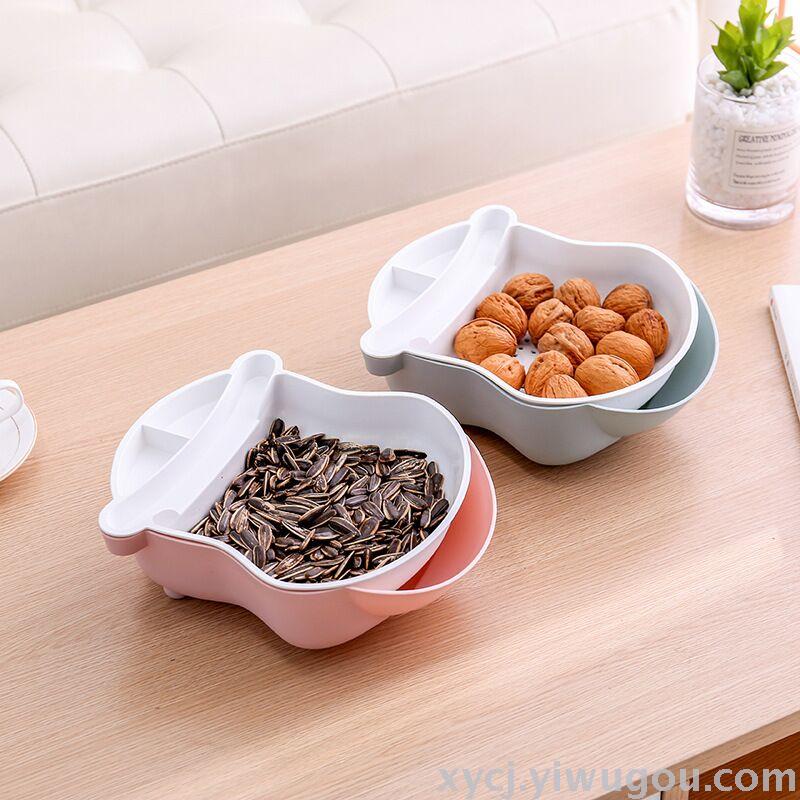 Double-layer fruit platter plastic multi-functional fruit storage box, a must-have for creative lazy people details Picture