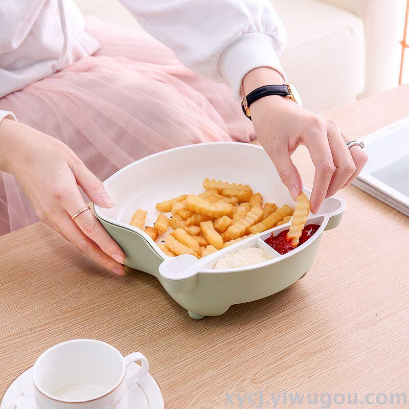 Double-layer fruit platter plastic multi-functional fruit storage box, a must-have for creative lazy people Specification image