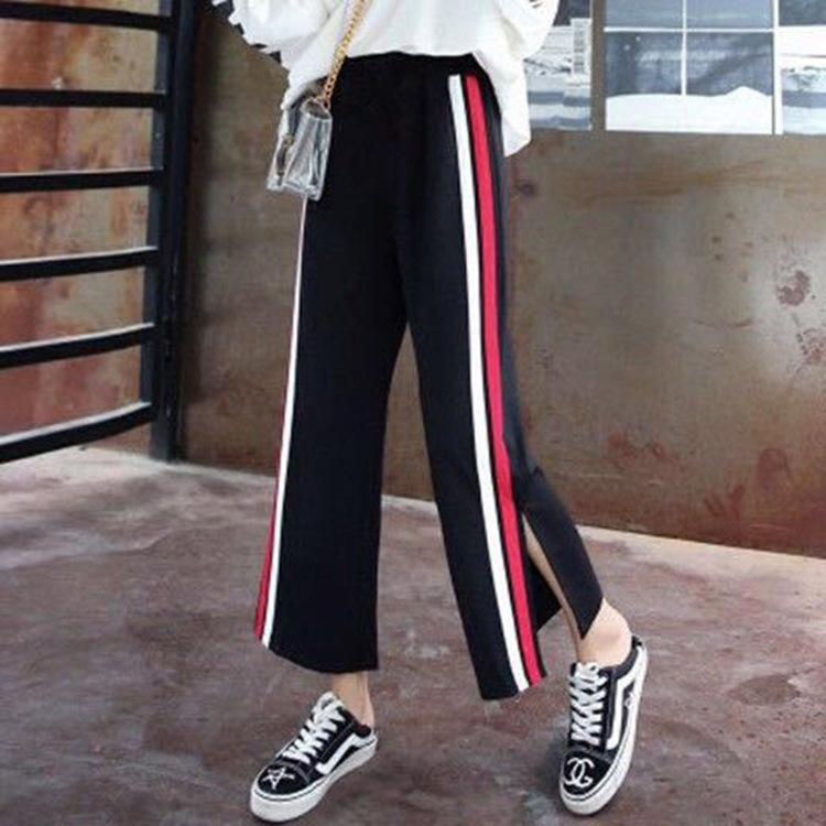 2020 new wide-leg pants for women, high-waisted, drape, versatile loose long pants, straight-leg pants, thin spring and summer pants, Korean version details Picture