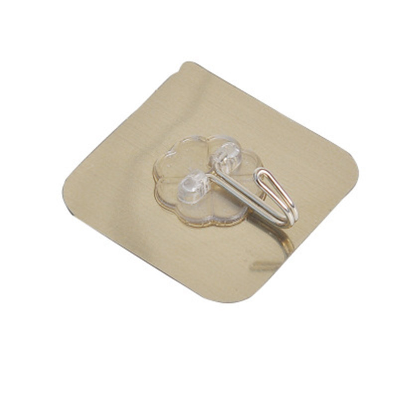 Metal wire brushed hook adhesive, seamless magic adhesive, bathroom and kitchen waterproof, super strong load-bearing hook wholesale Item Picture