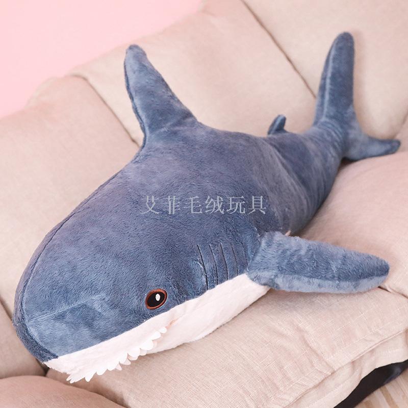 New creative shark figurine sofa cushions, popular shark figurine plush toys Specification image