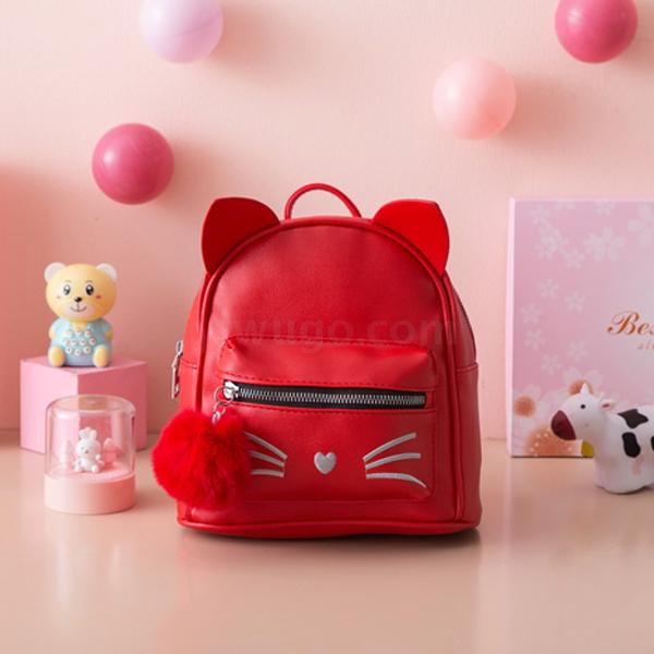 Nuevo estilo lindo gato mujer mochila casual impermeable PU animal mochila 3D estereoscópica niños mochila escolar details Picture