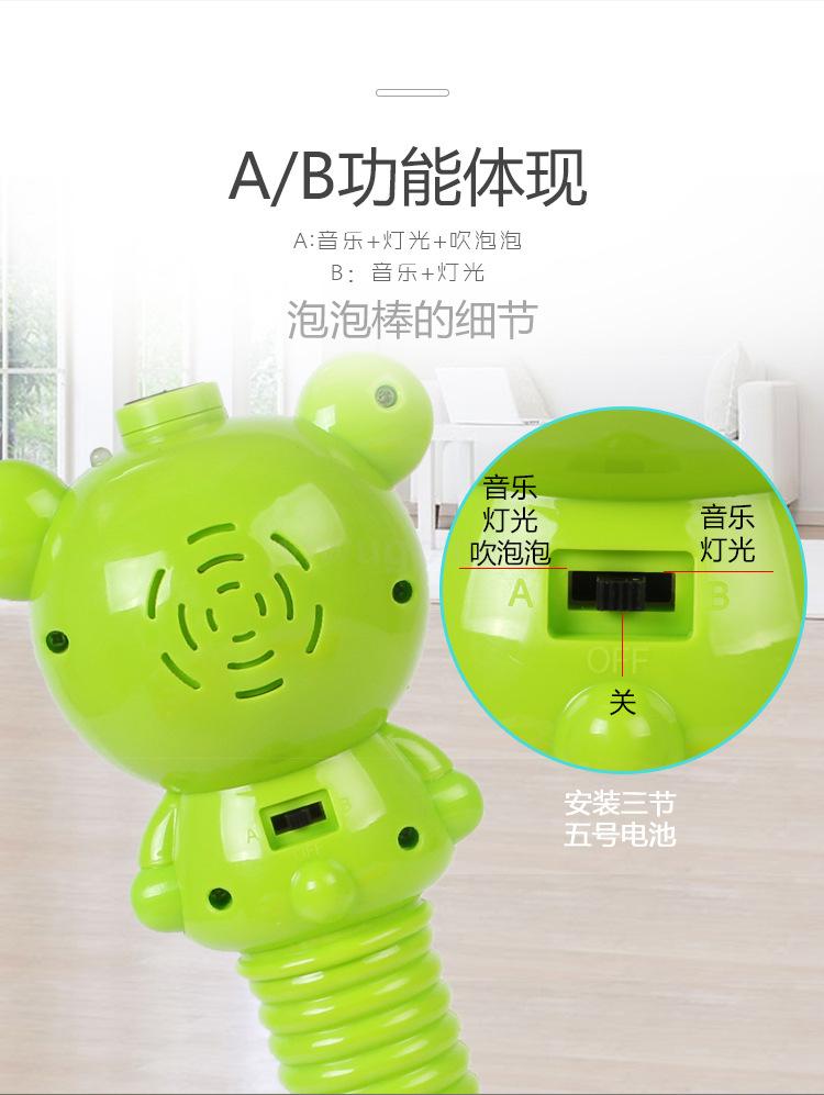 Children's cartoon animal electric fairy bubble blowing machine, fully automatic bubble magic wand, light toys are selling well at the street stall Item Picture
