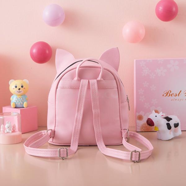 Nuevo estilo lindo gato mujer mochila casual impermeable PU animal mochila 3D estereoscópica niños mochila escolar Item Picture